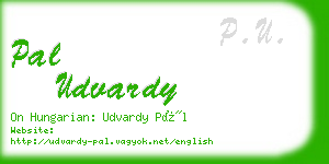 pal udvardy business card
